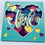 DIY Paint Your Own 3d layered Heart Wooden Sign Kit  Make Your Own Door or wall Sign Wood Blank for Custom Home Decor