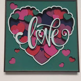 DIY Paint Your Own 3d layered Heart Wooden Sign Kit  Make Your Own Door or wall Sign Wood Blank for Custom Home Decor