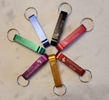 Bulk Freshers week, Business owner, corporate gifts, new home owner Bottle Opener Keyring  Unique personalised key chain Present.
