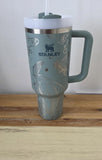 Original Stanley Turtles, under the Sea, ocean theme Engraved tumbler 40oz Double Wall Insulated Tumbler with Handles