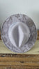 Butterfly garden Burned Hat,Safari Burned, flowers Cowboy Hat: Engraved Suede/felt Boho Fedora, Felt Wide brim hat