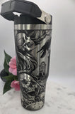 Graveyard Crows Halloween Tumbler: 30oz Double Wall Insulated Stainless Steel tumbler bottle