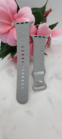 Engraved Labradoodle, dog lover Design for Apple Watch Silicone Sports Band/Strap  38mm/40mm/41mm/42mm/44mm/45mm/46mm/49mm Boho
