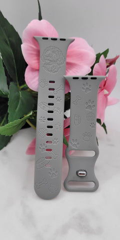 Engraved Labradoodle, dog lover Design for Apple Watch Silicone Sports Band/Strap  38mm/40mm/41mm/42mm/44mm/45mm/46mm/49mm Boho