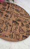 Cork Baked with Love Laser Engraved Cork Trivet: Kitchen Decor Pot Holder Gift, Personalized Housewarming Wedding Hot Pad