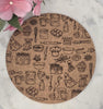 Cork Baked with Love Laser Engraved Cork Trivet: Kitchen Decor Pot Holder Gift, Personalized Housewarming Wedding Hot Pad