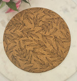 Cork Olive branch Laser Engraved Cork Trivet: Kitchen Decor Pot Holder Gift, Personalized Housewarming Wedding Hot Pad