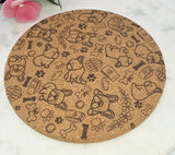 Cork French Bulldog, Dog lover Laser Engraved Cork Trivet: Kitchen Decor Pot Holder Gift, Personalized Housewarming Wedding Hot Pad