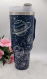 Outerspace, planets, celestial,  spaceman,  40oz Double Wall Insulated Tumbler with Handles Gift