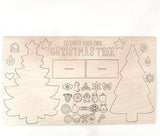 DIY Paint Your Own Christmas Tree  Wooden Door Sign Kit  Make Your Own Front Door Sign Wood Blank for Custom Home Decor