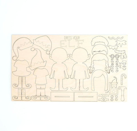 DIY Paint Your Own Elf Wooden Door Sign Kit  Make Your Own Front Door Sign Wood Blank for Custom Home Decor