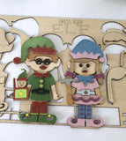 DIY Paint Your Own Elf Wooden Door Sign Kit  Make Your Own Front Door Sign Wood Blank for Custom Home Decor