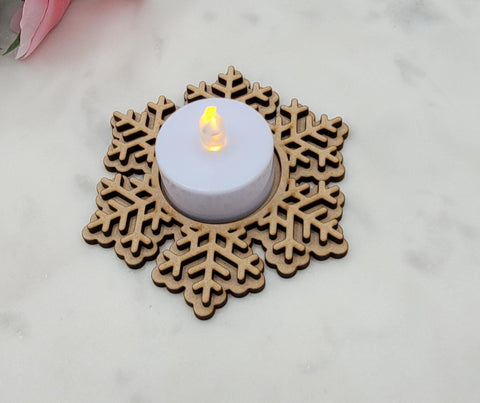 DIY Paint Your Own Christmas Snowflake Light holder DIY Paint Kit  Halloween Craft Paint Your Own Standing Blank Personalize Your Own