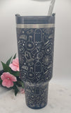 Original Stanley Halloween, Trick or Treat, ghosts Engraved tumbler 40oz Double Wall Insulated Tumbler with Handles
