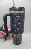 Original Stanley Halloween, Trick or Treat, ghosts Engraved tumbler 40oz Double Wall Insulated Tumbler with Handles