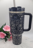 Original Stanley Halloween, Trick or Treat, ghosts Engraved tumbler 40oz Double Wall Insulated Tumbler with Handles
