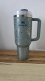 Original Stanley Turtles, under the Sea, ocean theme Engraved tumbler 40oz Double Wall Insulated Tumbler with Handles