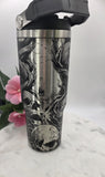 Graveyard Crows Halloween Tumbler: 30oz Double Wall Insulated Stainless Steel tumbler bottle