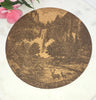Cork Deer and waterfall, Mountain adventure Laser Engraved Cork Trivet: Kitchen Decor Pot Holder Gift, Housewarming Wedding Hot Pad