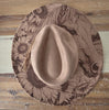 Horse and Sunflowers Burned Hat, Floral Burned cowgirl Cowboy Hat: Engraved Suede/Felt Boho Fedora, Felt Wide brim hat Western Hat Festivals