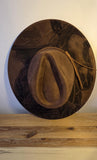 Cowgirl American Horse Burned Hat, cowgirl Burned cowgirl Cowboy Hat: Engraved Suede/Felt Boho Fedora, Felt Wide brim hat Western Hat