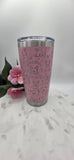 French Bulldog Laser Engraved 20oz Double Wall Insulated Tumbler Travel mug,Seamless Tumbler ,Gift for daughter, niece, Friend