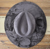 Skull and flowers Burned Hat, Floral Cowboy Hat. Burned Cowboy Hat: Engraved Suede/Felt Boho Fedora, Wide brim hat Western Hat Festivals