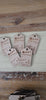 Christmas gift tag, naughty or nice reindeer Santa Wooden gift tag come in Plain natural wood co