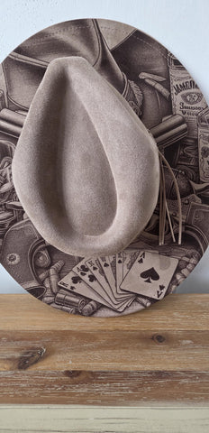 The Gambler Burned Hat, Floral Cowboy Hat. Burned Cowboy Hat: Engraved Suede/Felt Boho Fedora, Wide brim hat Western Hat Festivals