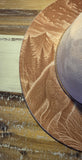 Howling wolf Hat, Bird Burned cowgirl Cowboy Hat: Engraved Suede/Felt Boho Fedora, Felt Wide brim hat Western Hat Festivals
