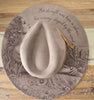 Wildflower Dreamer, Motivation Burned cowgirl Cowboy Hat: Engraved Suede/Felt Boho Fedora, Felt Wide brim hat Western Hat Festivals