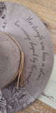 Wildflower Dreamer, Motivation Burned cowgirl Cowboy Hat: Engraved Suede/Felt Boho Fedora, Felt Wide brim hat Western Hat Festivals