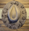Butterfly garden Cowgirl Burned Hat, Floral Burned cowgirl Cowboy Hat: Engraved Suede/Felt Boho Fedora, Felt Wide brim hat Western Hat