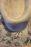 Butterfly garden Cowgirl Burned Hat, Floral Burned cowgirl Cowboy Hat: Engraved Suede/Felt Boho Fedora, Felt Wide brim hat Western Hat