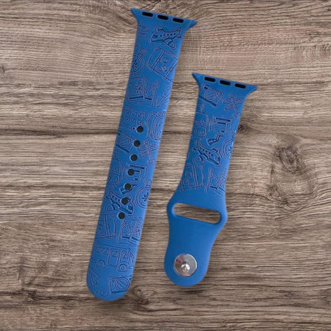Engraved Travel Wanderlust Explore Gift for Apple Watch Silicone Sports Band/Strap  38mm/40mm/41mm/42mm/44mm/45mm/46mm/49mm