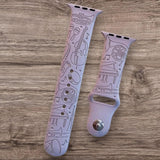 Engraved Musical Instruments, Band Gift for Apple Watch Silicone Sports Band/Strap  38mm/40mm/41mm/42mm/44mm/45mm/46mm/49mm