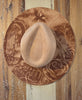 Dark night Dragons Burned cowgirl Cowboy Hat: Engraved Suede/Felt Boho Fedora, Felt Wide brim hat Western Hat Festivals