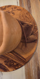 Book lover, book club Burned cowgirl Cowboy Hat: Engraved Suede/Felt Boho Fedora, Felt Wide brim hat Western Hat Festivals