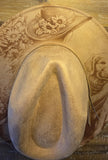 Labrador, dog lover Burned cowgirl Cowboy Hat: Engraved Suede/Felt Boho Fedora, Felt Wide brim hat Western Hat Festivals