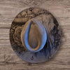Longhorn Skull Burned Hat, Skull and roses, Cowboy desert Burned Cowboy Hat: Feathers Engraved Suede/Felt Boho Fedora, Felt Wide brim hat