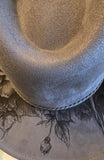 Longhorn Skull Burned Hat, Skull and roses, Cowboy desert Burned Cowboy Hat: Feathers Engraved Suede/Felt Boho Fedora, Felt Wide brim hat