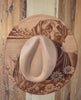 Labrador, dog lover Burned cowgirl Cowboy Hat: Engraved Suede/Felt Boho Fedora, Felt Wide brim hat Western Hat Festivals