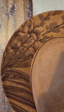 Book lover, book club Burned cowgirl Cowboy Hat: Engraved Suede/Felt Boho Fedora, Felt Wide brim hat Western Hat Festivals